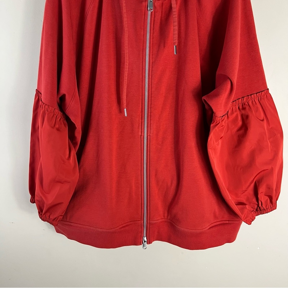 Athleta On My Way Triumph Hoodie Full Zip Organic Cotton Brick Red Size 2X - Picture 7 of 11